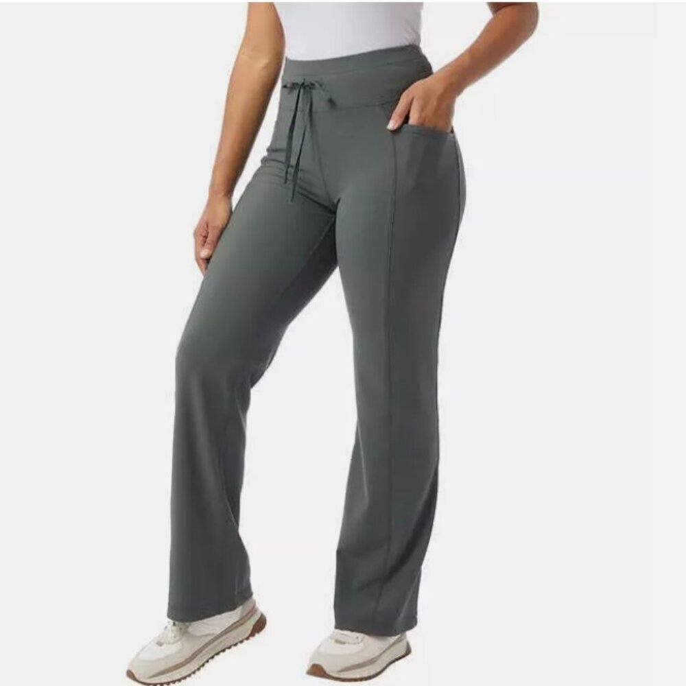 32 Degrees Wide Leg Pants Woman - Ribbed Semi-Flare Pant - Yoga Pants for Women